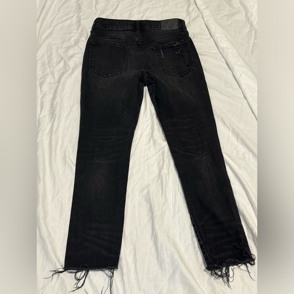 Aeropostale Skinny Tapered Black Jeans with Frayed cuffs Mens 28x30 - Picture 4 of 4